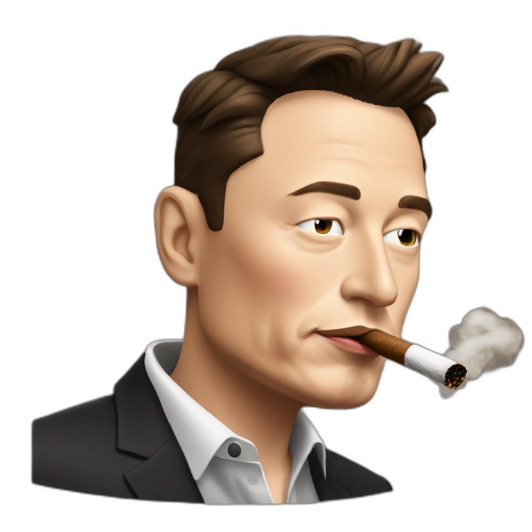elon musk smoking cigar emoji