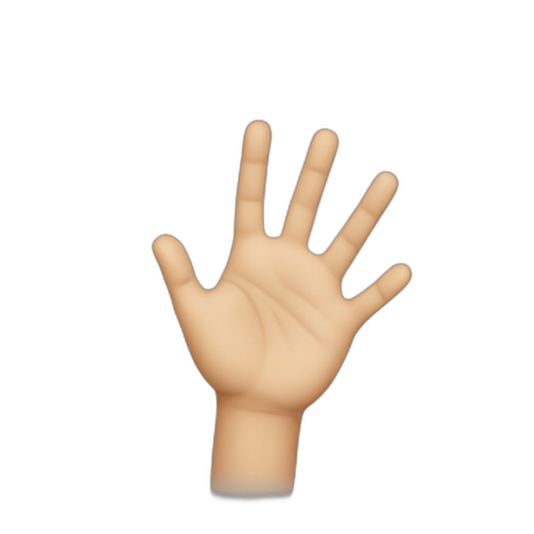 hand looking up emoji