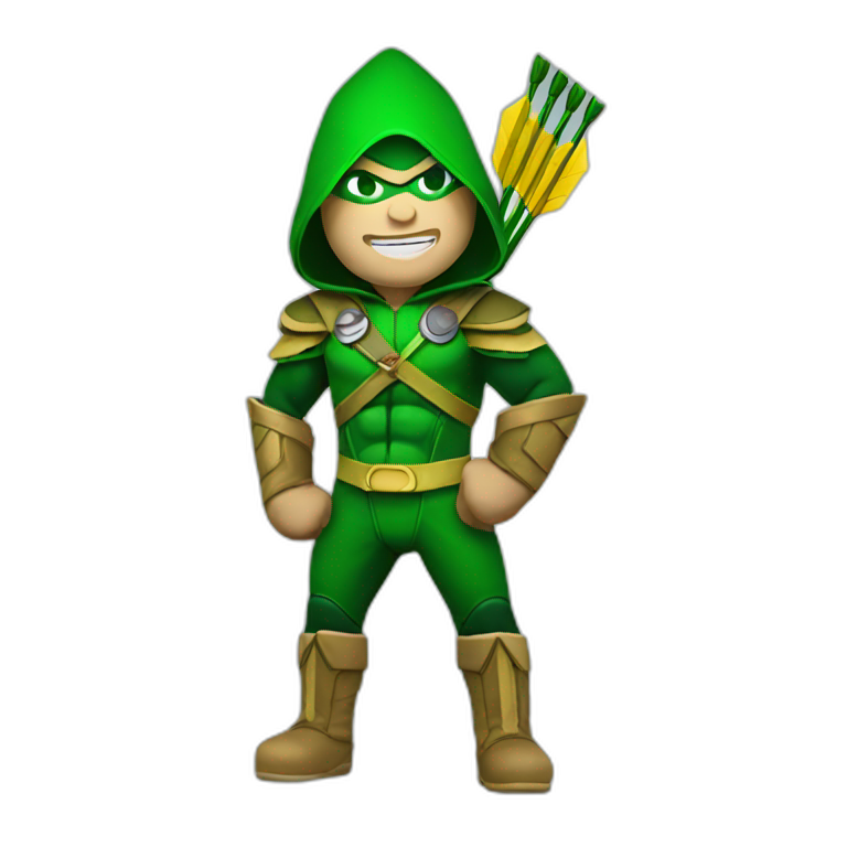 green arrow mascot emoji