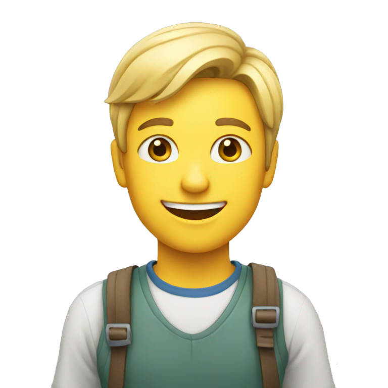 Swedish school student, happy emoji
