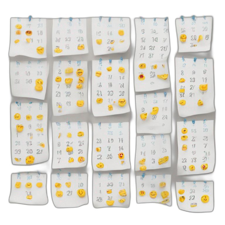 Busy calendar emoji