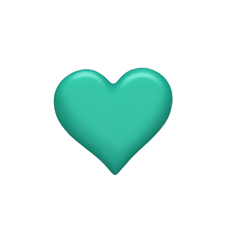 teal colour heart emoji