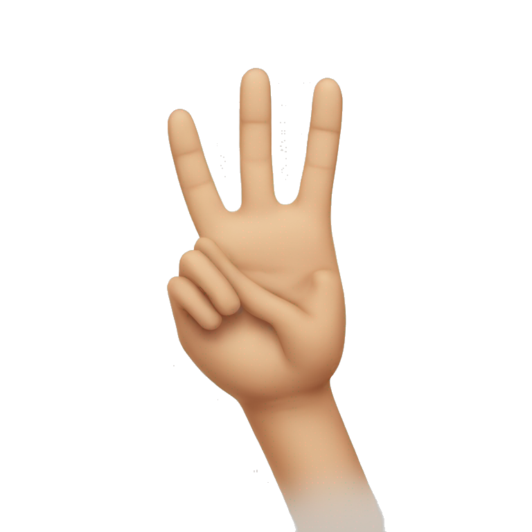 hand showing 3 fingers emoji