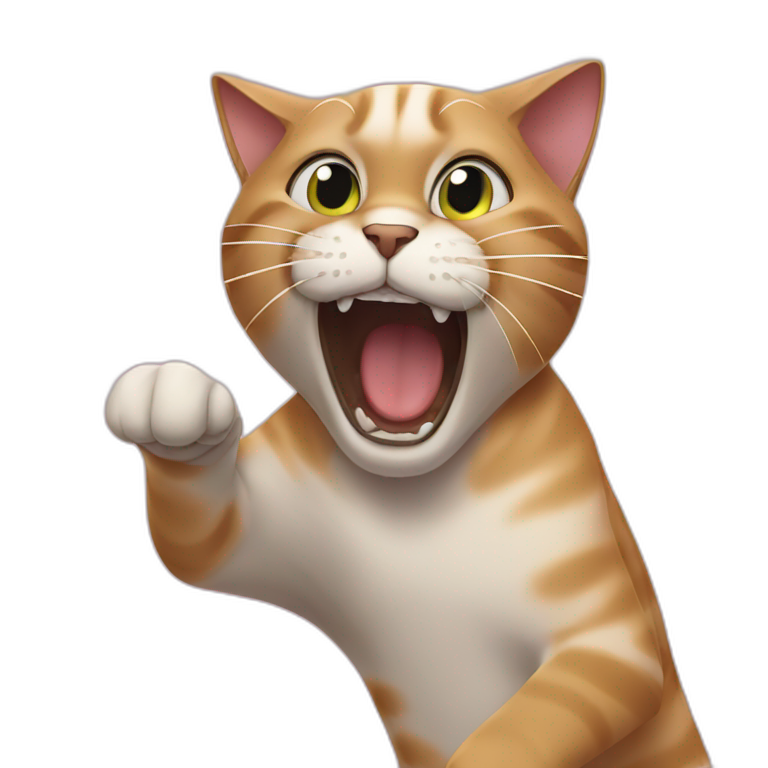 cat slapping emoji