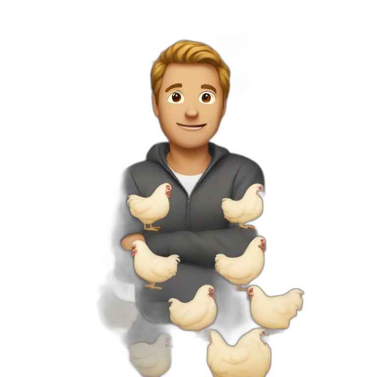 a men in a chicken suit emoji