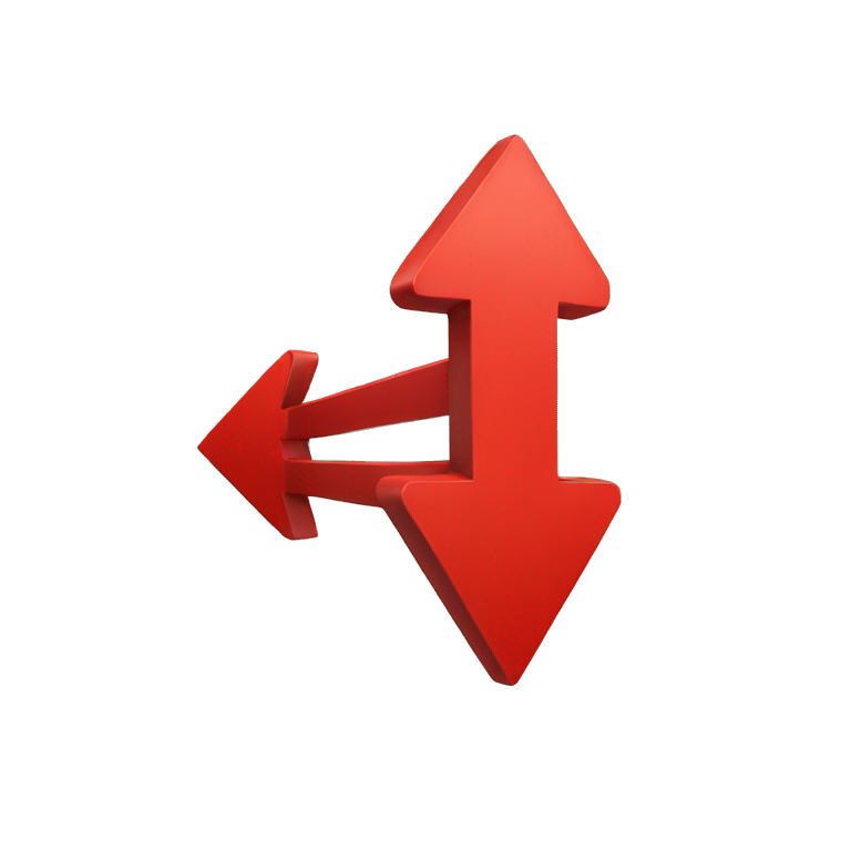 Red increase arrow emoji