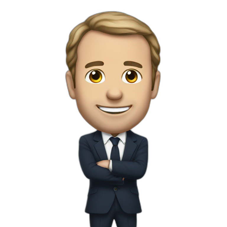 Macron say hello emoji