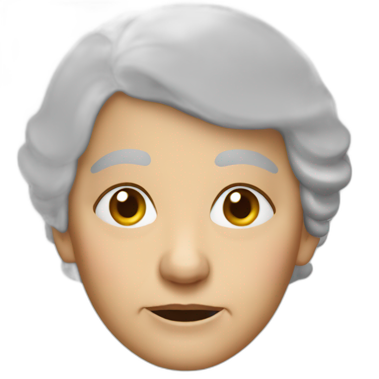 old woman dizzy emoji