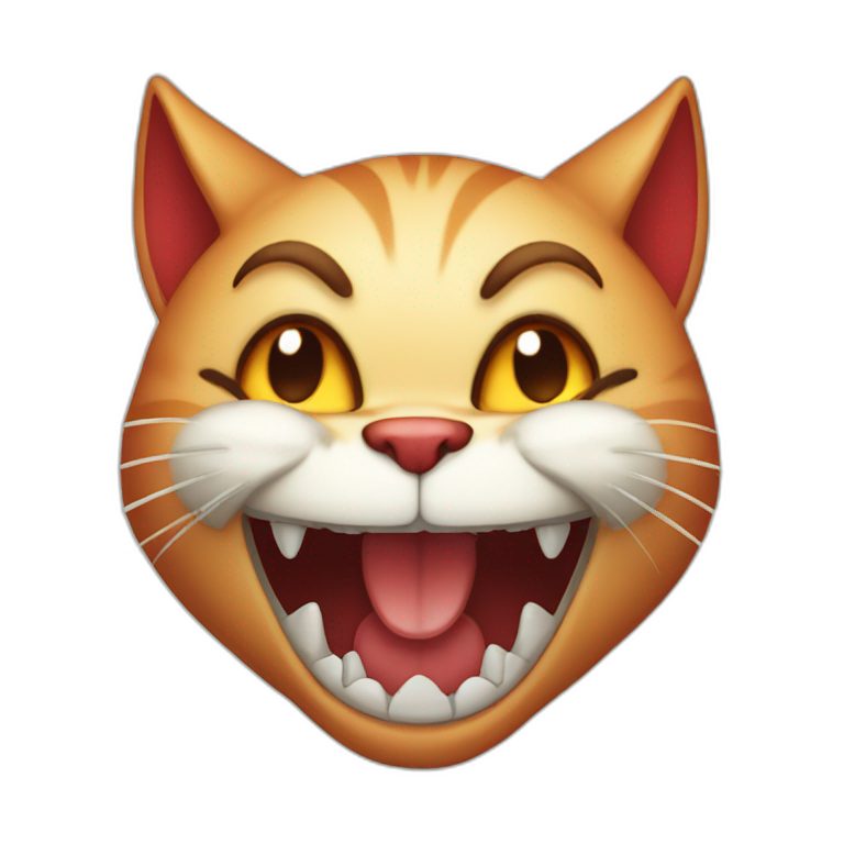 devil cat laughing emoji