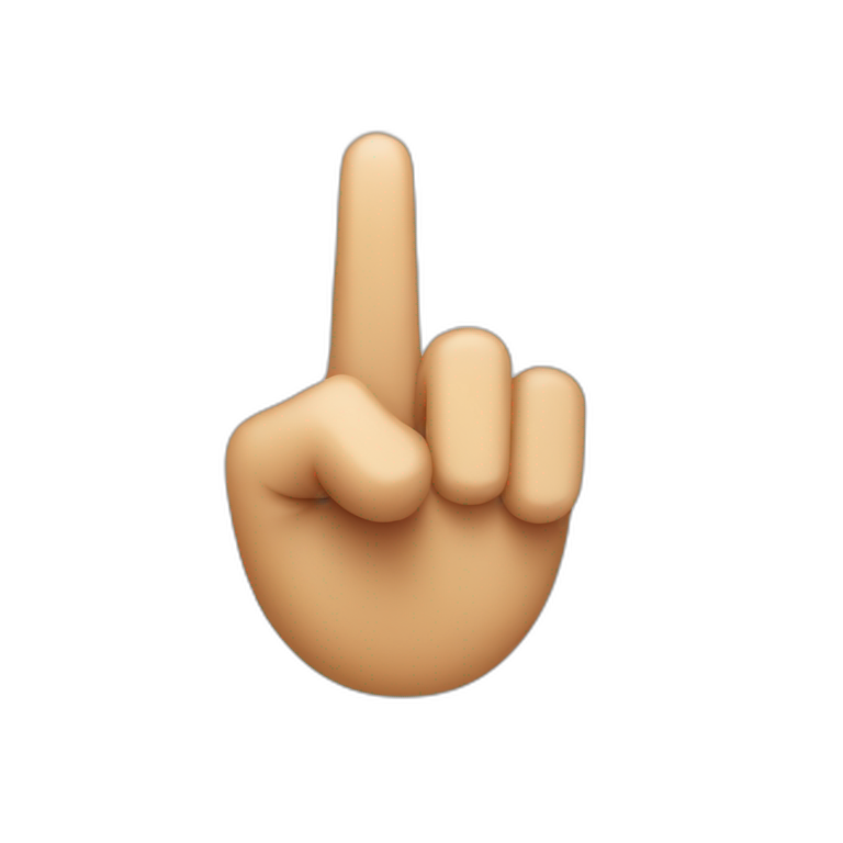 pointy finger to front emoji