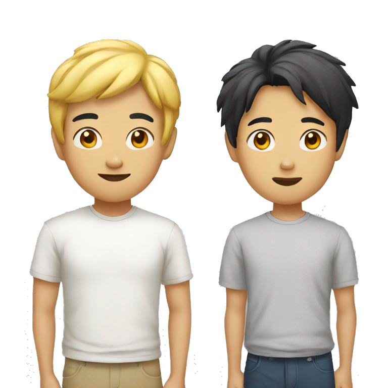 two asian friends emoji