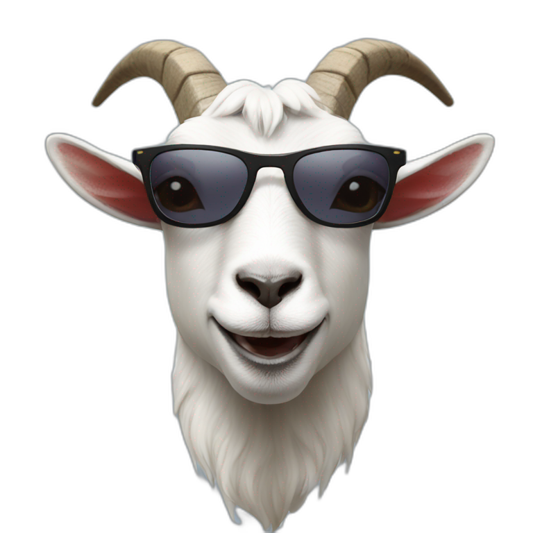 goat with sunglasses emoji