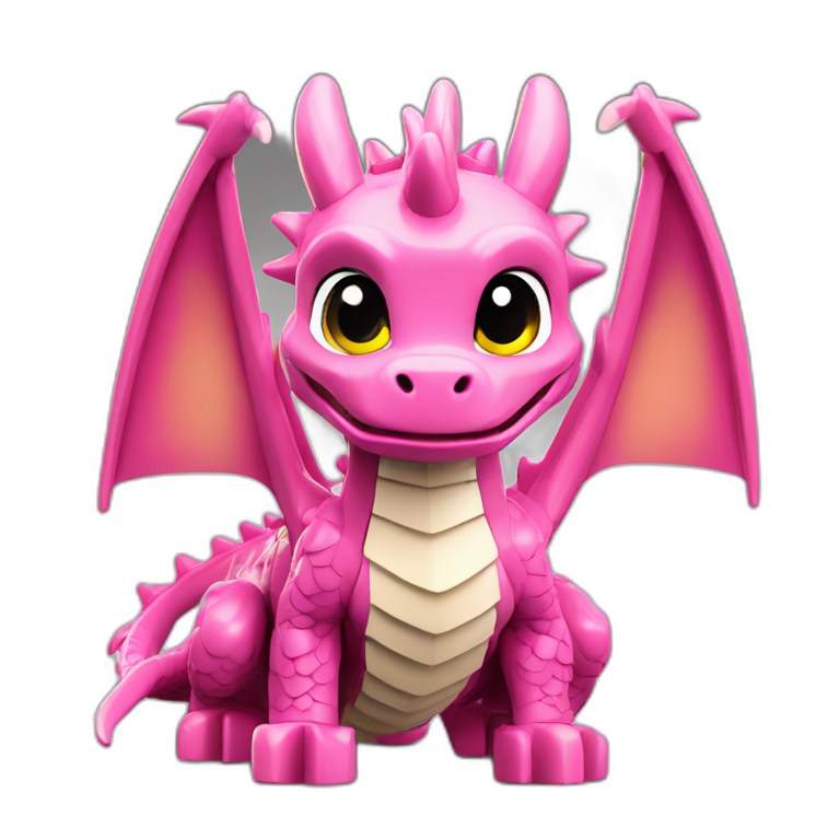 dragon cute lego pink emoji