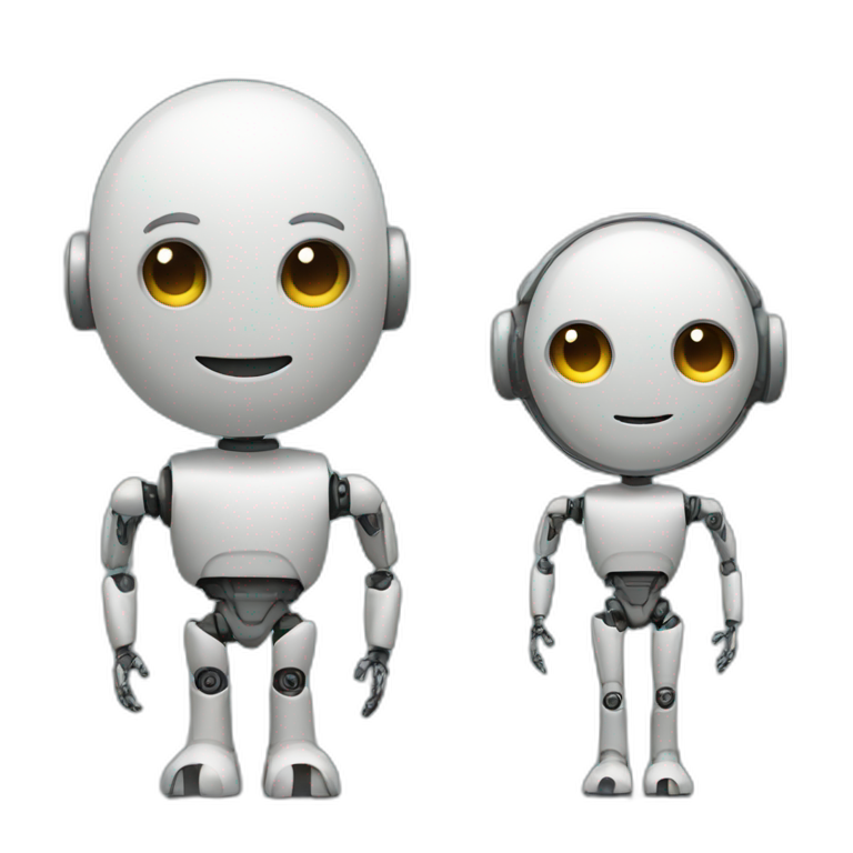 Human and robot emoji