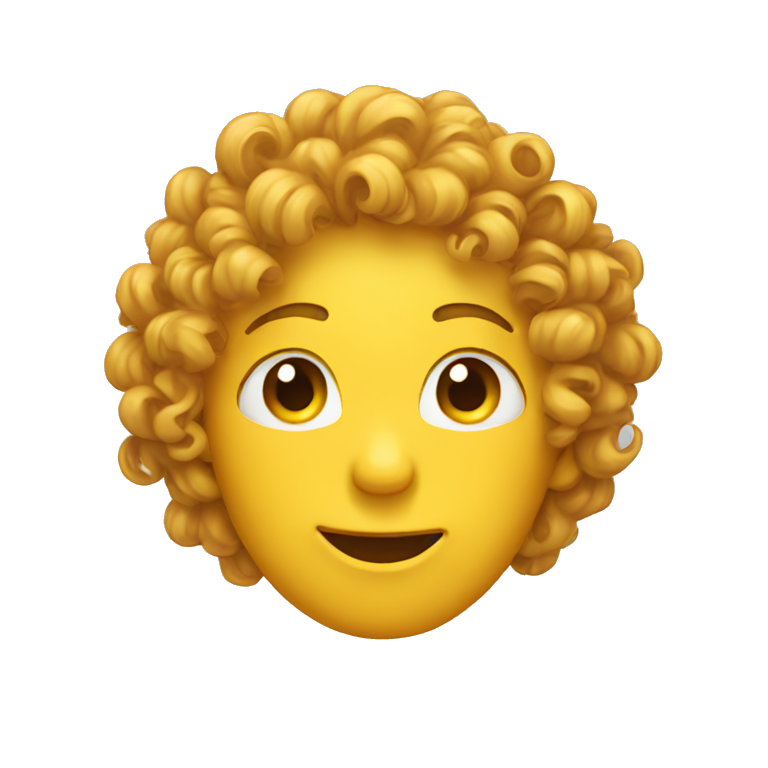 A emoji face with a curly face emoji