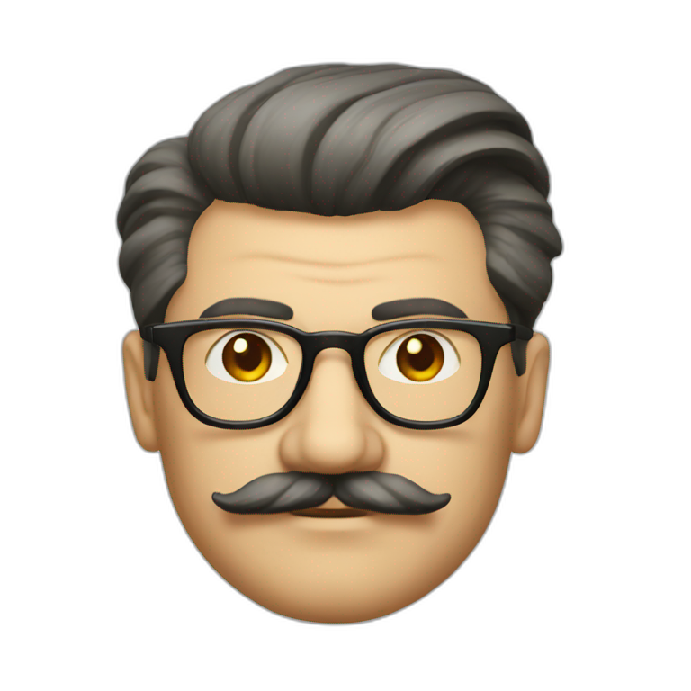 stalin hipster with glasses emoji