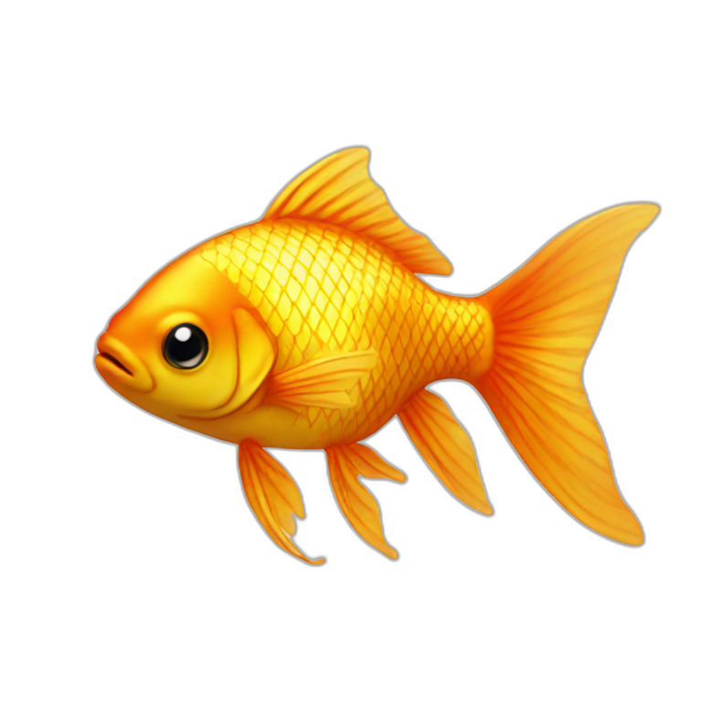 Gold Fish goldin the sea emoji