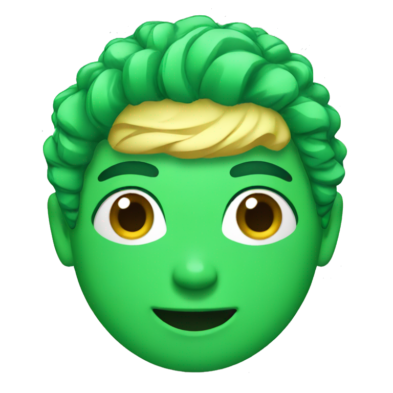 green hair gel emoji