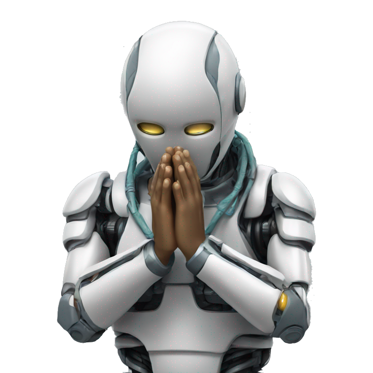 robot Praying hands emoji