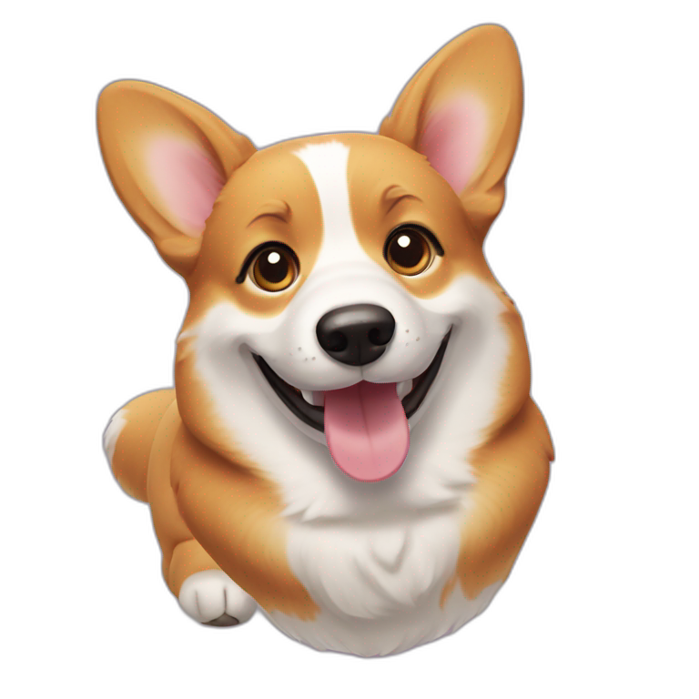 Corgi dog smiling emoji