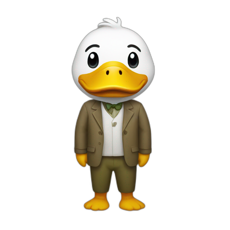 man wearing duck suit emoji