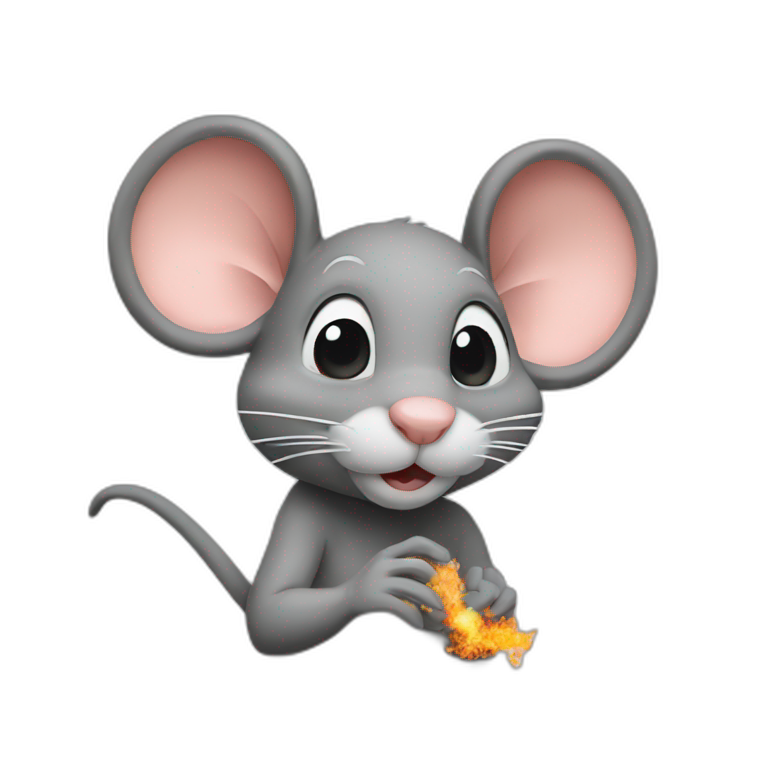 the mouse smokes emoji