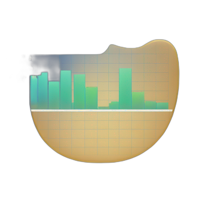 A screen with charts and stars emoji