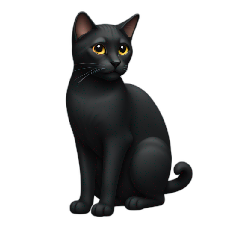 black-cat-full-body-with-cropped-tail emoji