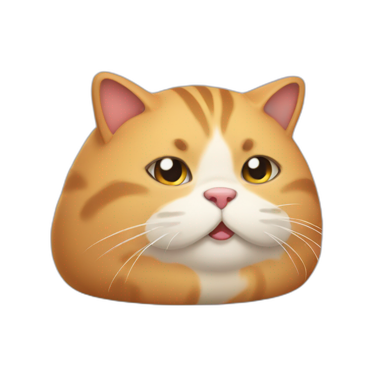Fat cat with a mat emoji