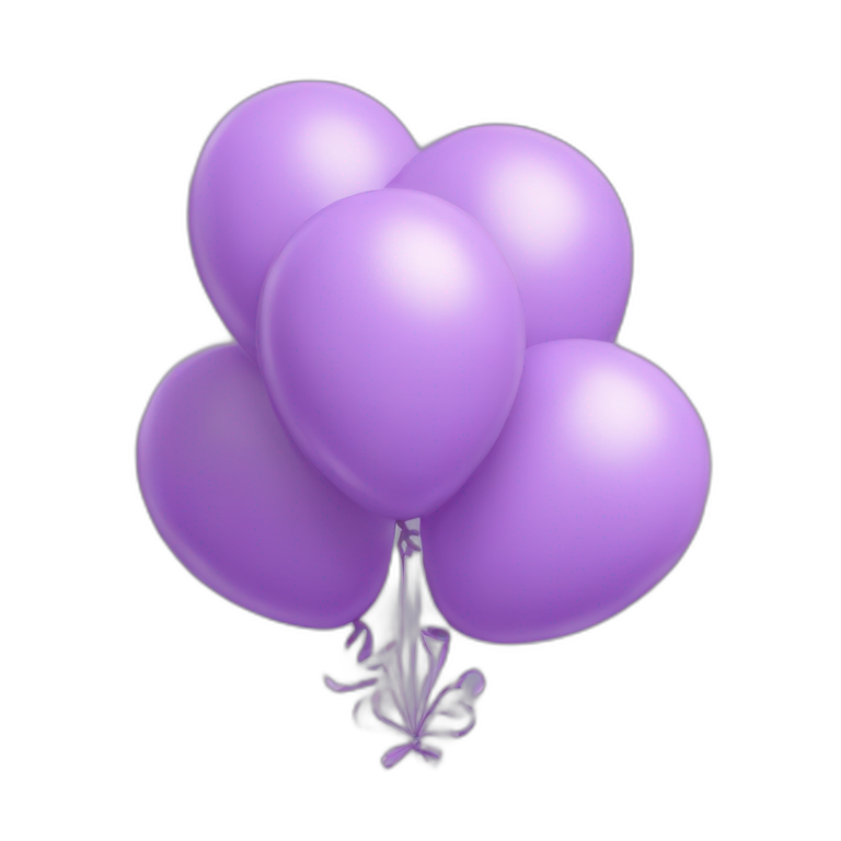 Lilac Baloons 4K emoji