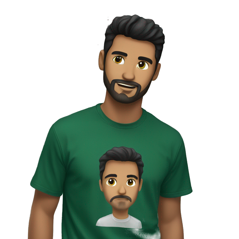green shirt boy portrait emoji