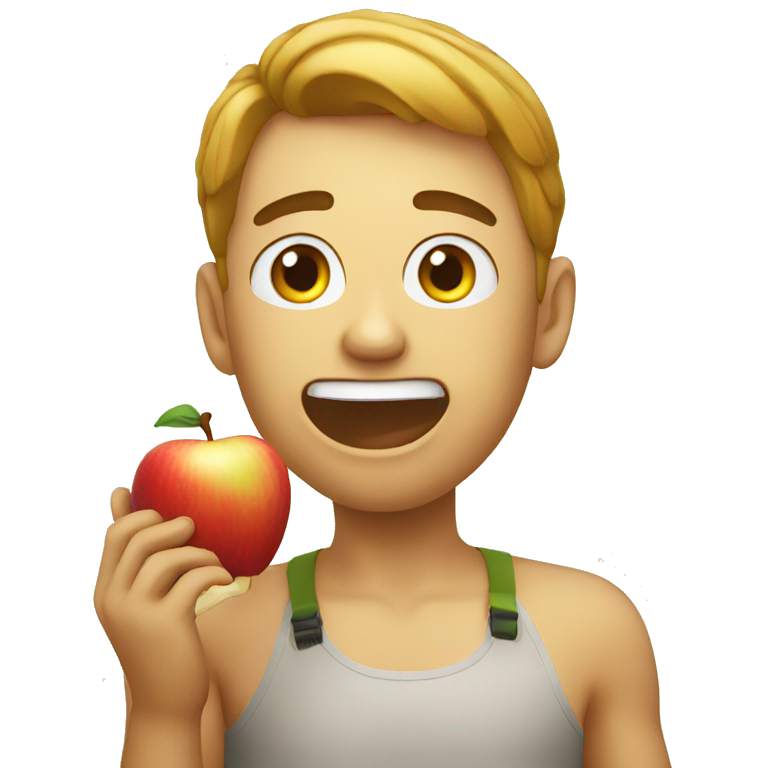 sansung eating apple emoji