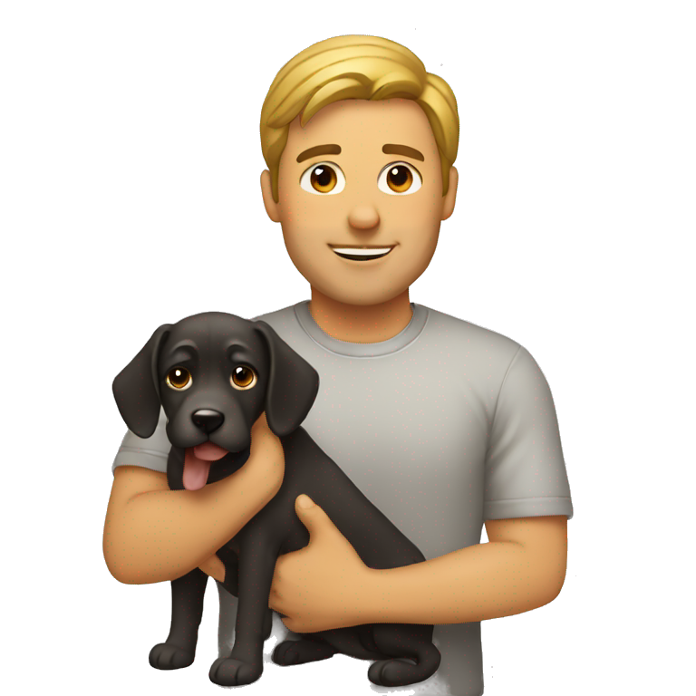 man with dog emoji