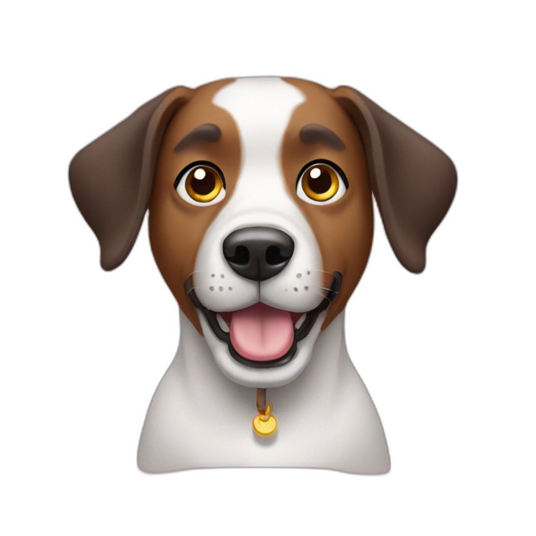 Dog using mobile  emoji