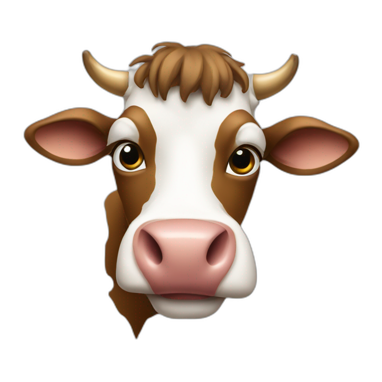 vache qui mange emoji