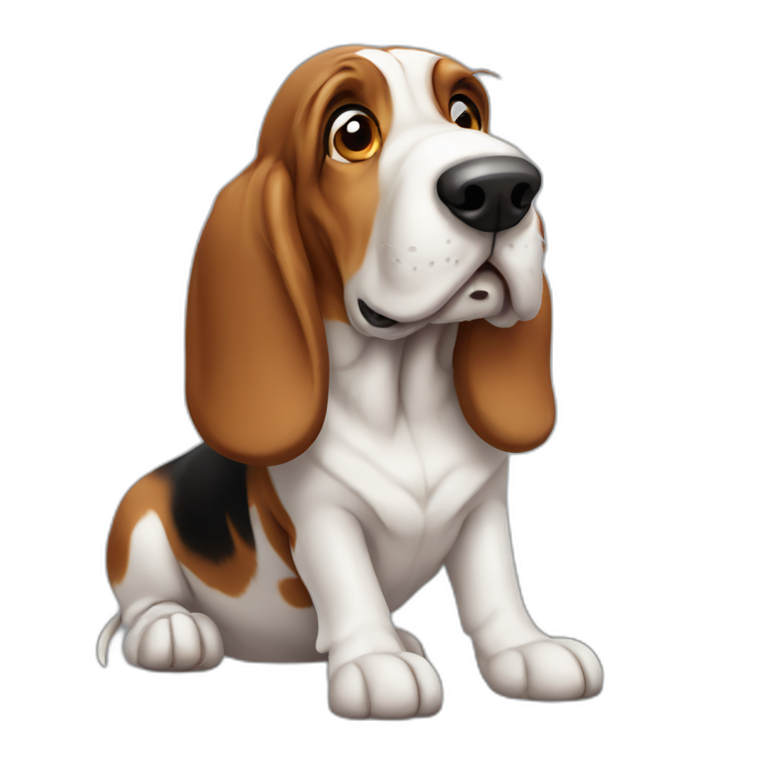 Dog basset hound emoji