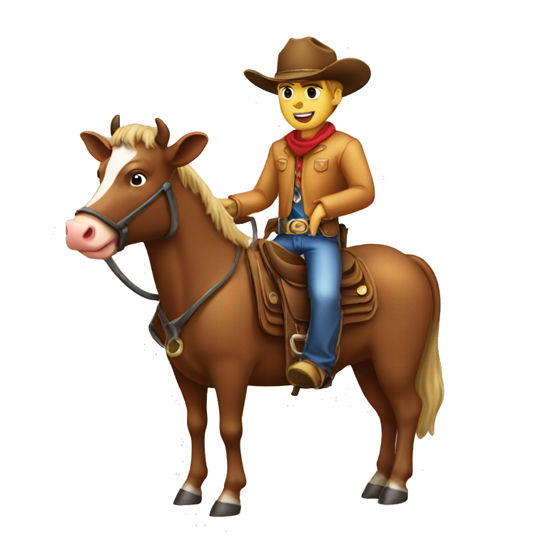 Cow boy on horse emoji