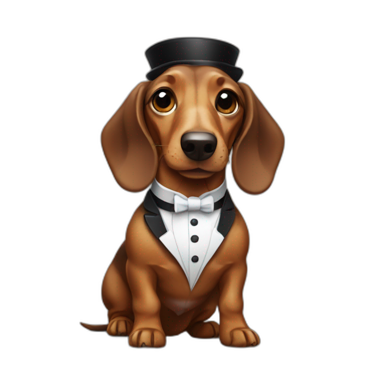 dachshund butler emoji