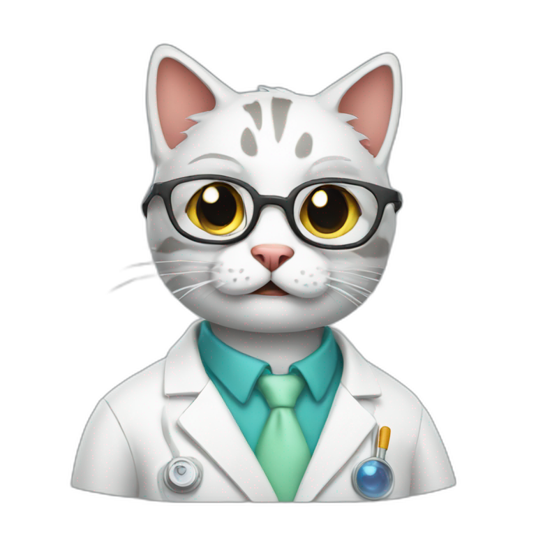 crazed scientist cat emoji