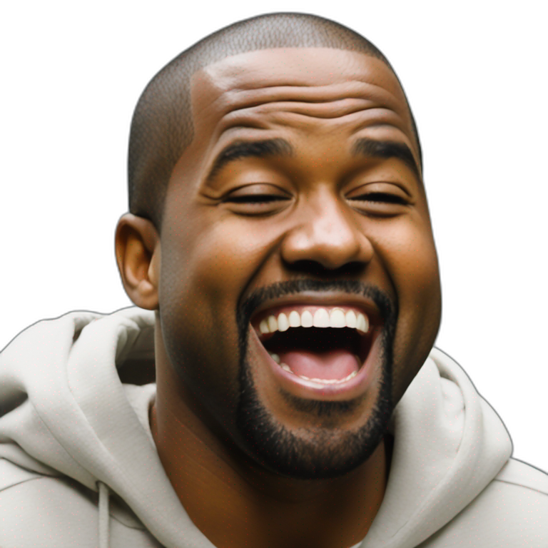 Kanye crazy laughing  emoji