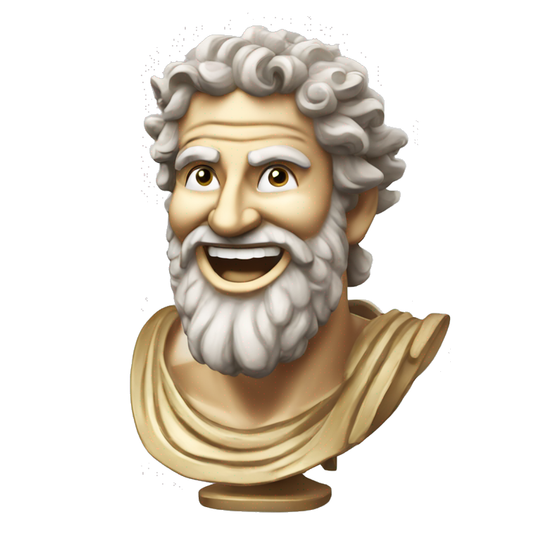 Ancient Greek King Odysseus Statue Laughing emoji
