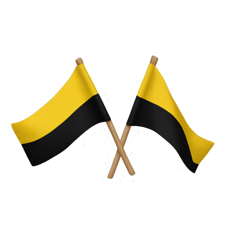 Yellow black yellow flag emoji