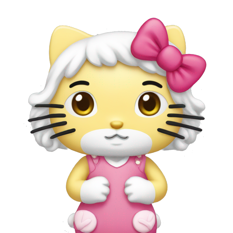 Hello kitty con gestos emoji