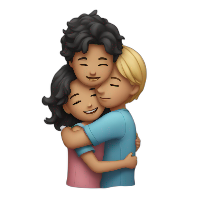 a girl hugging a boy emoji