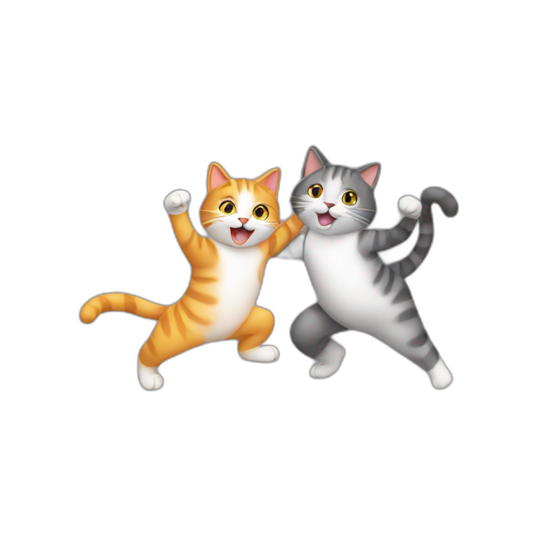 cat-and-cat-are-dancing emoji