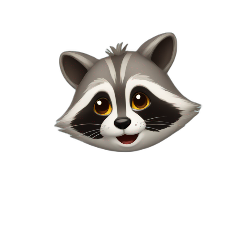raccoon drinking hot chocolate emoji