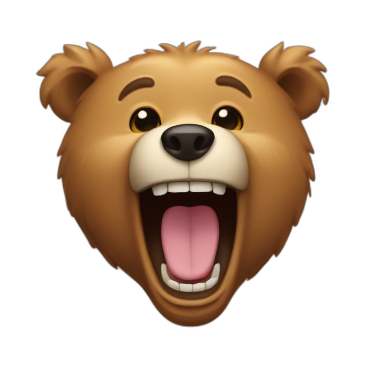 laughing out loud bear emoji