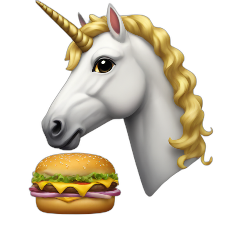 A burguer unicorn emoji