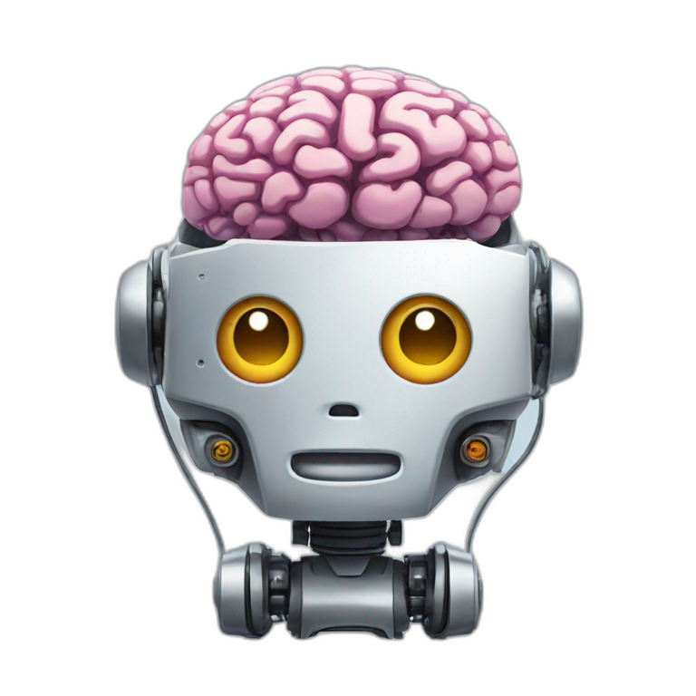 robot with a brain emoji
