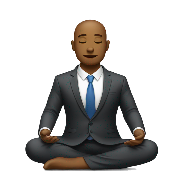 businessman meditating emoji